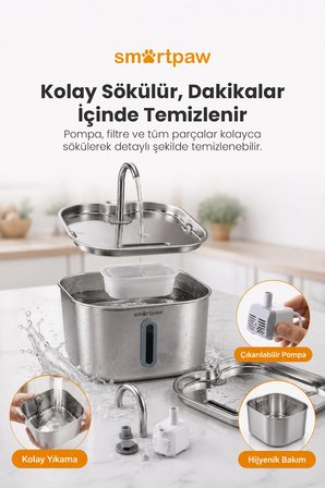 Smartpaw Aqua Prime Kedi Su Pınarı (Distribütör Garantili)