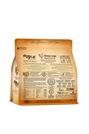 Mycat Low Grain Tavuk Etli All Breed tüm Irklar Için Kedi Maması (2kg)