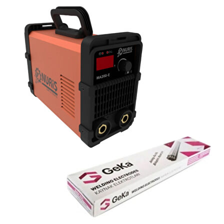 Nuriş MA200E İnverter Kaynak Makinesi 200A + 1 Paket 2.5mm Elektrot