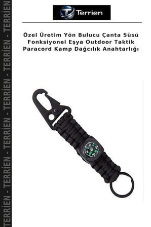 Özel Üretim Yön Bulucu Çanta Süsü Fonksiyonel Eşya Outdoor Taktik Paracord Kamp Dağcılık Anahtarlığı