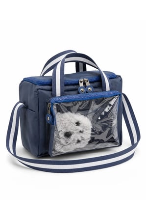 Çocuk Termal Okul Beslenme Çantası | Şeffaf Cepli Peluş Aksesuarlı Omuz Askılı Lunch Bag