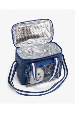 Çocuk Termal Okul Beslenme Çantası | Şeffaf Cepli Peluş Aksesuarlı Omuz Askılı Lunch Bag