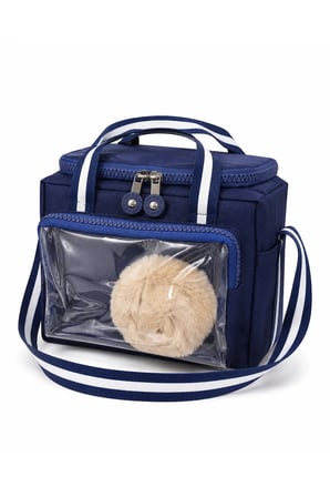 Çocuk Termal Okul Beslenme Çantası | Şeffaf Cepli Peluş Aksesuarlı Omuz Askılı Lunch Bag