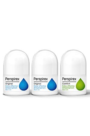 Perspirex Orijinal Terleme Önleyici 2'li ve Konfor Antiperspirant Roll-on 20 Ml