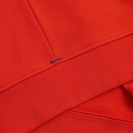 Sweatshirt %100 Organik Pamuk Bisiklet Yaka 3 Iplik Kalın Kumaş Basic Turuncu Kadın