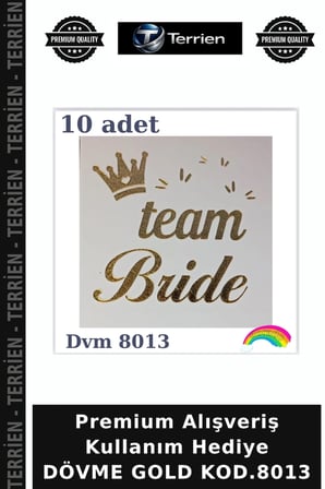 Premium Alışveriş Kullanım Hediye DÖVME GOLD KOD.8013