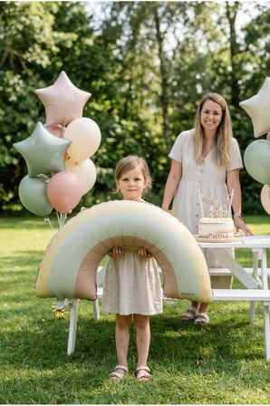 Sarı Gökkuşağı Retro Folyo Balon Doğum Günü Baby Shower Rainbow Temalı Konsept Parti Süsleme Vintage Dekorasyon Balonu