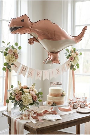 Mat Kahverengi T-Rex Retro Dinozor Folyo Balon 64x40 cm Dinozor Temalı Çocuk Doğum Günü Parti Süsü