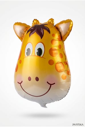 Safari Zürafa Kafa Folyo Balon 25x45 cm Safari Temalı Çocuk Doğum Günü Parti Süsü