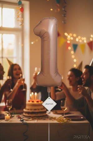 Çikolata Kahverengi Retro Rakam 1 Folyo Balon 32 İnç 1 Yaş Doğum Günü Vintage Konsept Parti Sayı Dekorasyon Balonu
