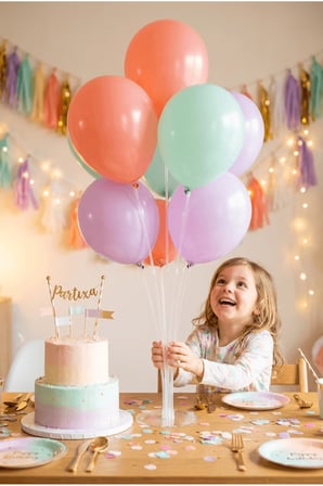 7’li Şeffaf Balon Standı 70 cm | Masa Üstü Balon Tutucu