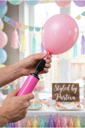 25 cm Balon Pompası | Manuel El Pompası | Karışık Renk | Hızlı ve Pratik Balon Şişirme
