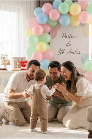 3'lü Balon Süsleme Seti | 5 Metre Balon Zinciri + 100'lü Yapıştırma Bandı + 25 cm Balon Pompası