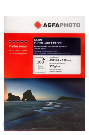 Özel Üretim Karton Ofis Ürünü Agfaphoto Fotoğraf Kağıdı (15X21) 270Gr A5 Inkjet Kağıt Mat