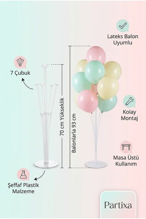 Uzay Yolculuğu Astronot Konseptli Rakamlı Pasta Mumu & Balon Stand Seti - Mavi Gümüş Galaksi Parti Paketi