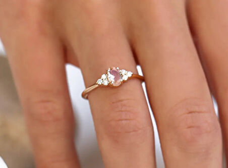 Tasarım Pırlanta Morganite Yüzük