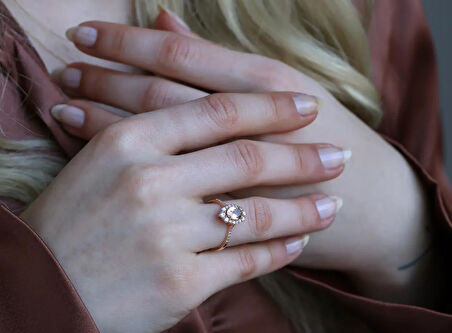 Tasarım Pırlanta Morganite Yüzük