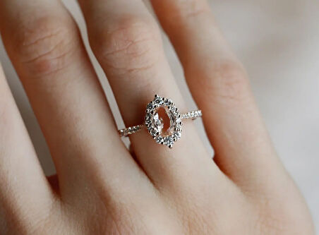 Tasarım Pırlanta Morganite Yüzük