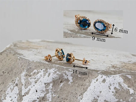 London Blue Pırlanta Küpe