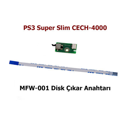 PS3 Super Slim Disk Çıkar Anahtarı MFW-001 Yedek Parça Playstation 3 CECH-4000 Serisi