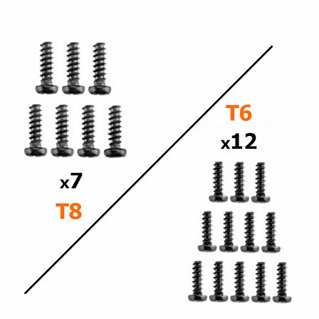 Xbox One S X Slim Elite Kol Tamiri 7 Adet T8 Vida 12 Adet T6 Vida Yedek Parça