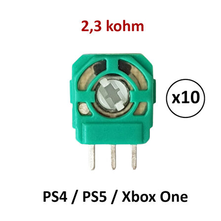 10 Adet PS4 PS5 Xbox One 2.3k Mikro Direnç Potans Switch Yeşil