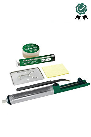 Lehim Havya Set 60W Lehim Teli Pasta Stant Sünger Cımbız Lehim Pompası