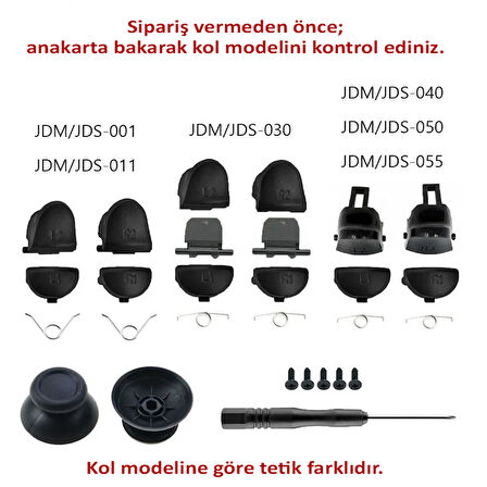 040 050 055 Analog Topuz Omuz Tuşu Tetik Yedek Vida Tornavida Set PS4 Kol Tamir Yedek Parça