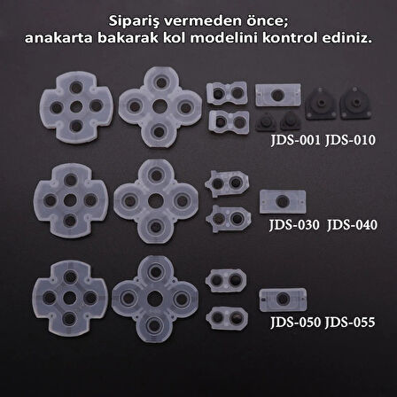 PS4 030 040 İç Lastik Takımı Silikon İletken Seti Playstation 4 Kol Tamir Yedek Parça