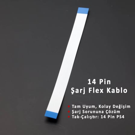 PS4 14 Pin Flex Şarj Soket Kablosu 001 Uyumlu Playstation 4 Kol Yedek Parça
