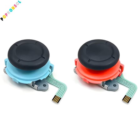 NS2 Sol Sağ Analog 3D Joystick Joy-Con Tamir Seti Switch 2 Yedek Parça Mavi-Turuncu