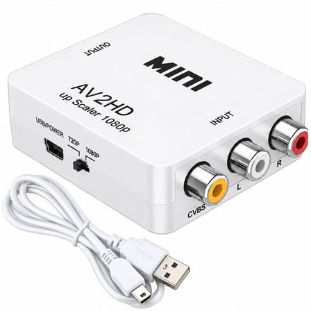 AV2HDMI Çevirici RCA 1080p Dönüştürücü PS1 PS2 Xbox 360 Wii NES SNES N64 Sega Dreamcast Atari Aksesuar