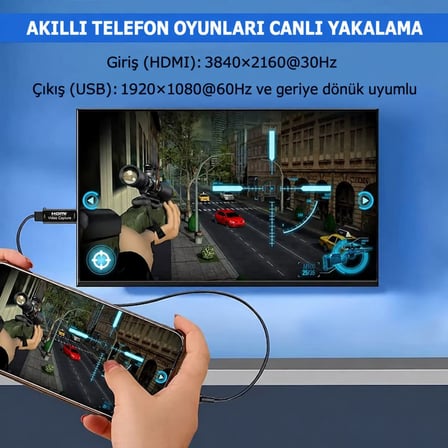 HDMI Video Capture 1080P USB Görüntü Yakalama Kartı PS4 PS5 Xbox Oyun Kayıt Adaptörü