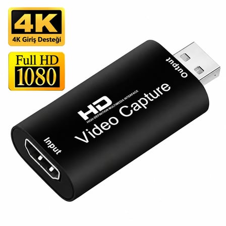 Full HD 1080P HDMI USB Video Capture Kartı YouTube Twitch Tiktok Canlı Yayın ve Video Kayıt Cihazı