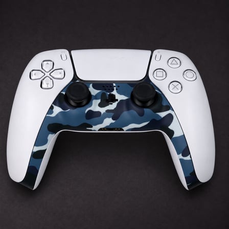 PS5 Dualsense Dekoratif Çıta Renkli Trim Şerit Playstation 5 Kol Aksesuar Kamuflaj Mavi