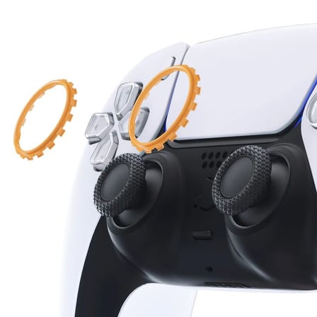 PS5 DualSense Analog Halka Yüzük PlayStation 5 Kol Accent Ring Dekoratif Yedek Parça 2 Adet Turuncu