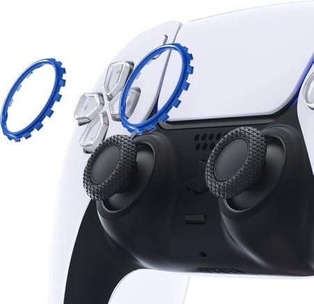 PS5 DualSense Analog Halka Yüzük PlayStation 5 Kol Accent Ring Dekoratif Yedek Parça 2 Adet Mavi