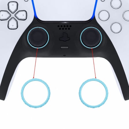 PS5 DualSense Analog Halka Yüzük PlayStation 5 Kol Accent Ring Dekoratif Yedek Parça 2 Adet Turkuaz