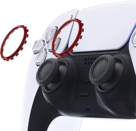 PS5 DualSense Analog Halka Yüzük PlayStation 5 Kol Accent Ring Dekoratif Yedek Parça 2 Adet Bordo
