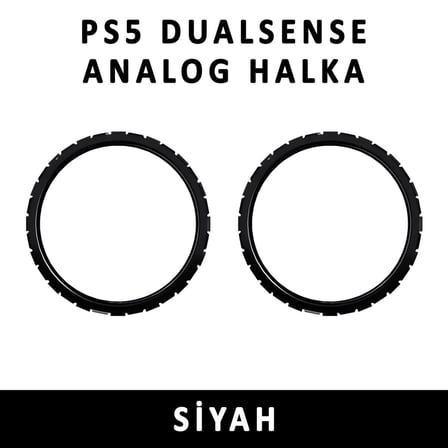 PS5 Ring DualSense Analog Çerçevesi PlayStation 5 Kol Tamir Parçası 2 Adet Halka Siyah