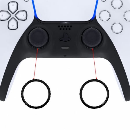 PS5 Ring DualSense Analog Çerçevesi PlayStation 5 Kol Tamir Parçası 2 Adet Halka Siyah
