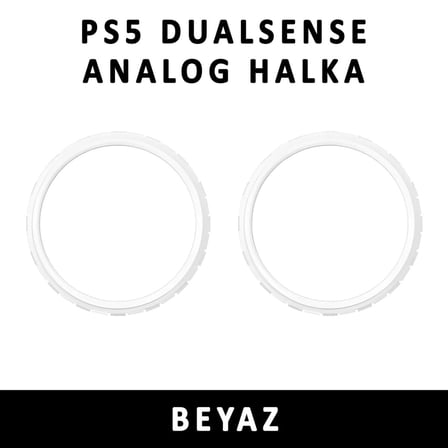 PS5 Ring DualSense Analog Çerçevesi PlayStation 5 Kol Tamir Parçası 2 Adet Halka Beyaz