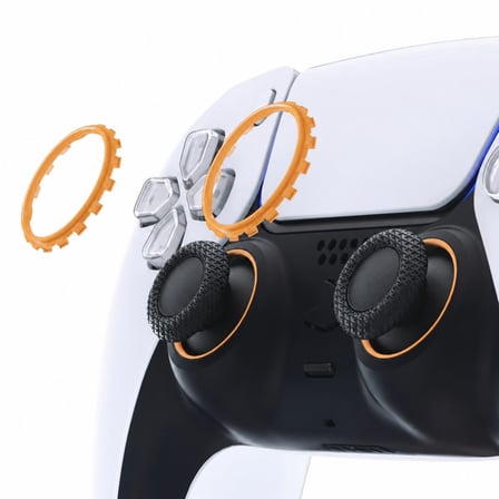 PS5 Ring DualSense Analog Çerçevesi PlayStation 5 Kol Tamir Parçası 2 Adet Halka Turuncu