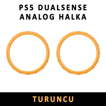 PS5 Ring DualSense Analog Çerçevesi PlayStation 5 Kol Tamir Parçası 2 Adet Halka Turuncu