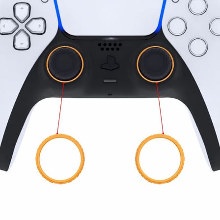 PS5 Ring DualSense Analog Çerçevesi PlayStation 5 Kol Tamir Parçası 2 Adet Halka Turuncu