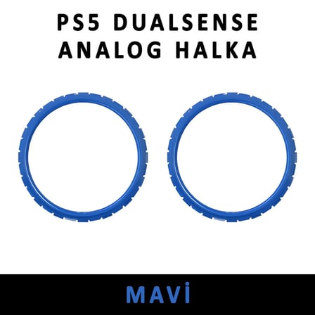 PS5 Ring DualSense Analog Çerçevesi PlayStation 5 Kol Tamir Parçası 2 Adet Halka Mavi