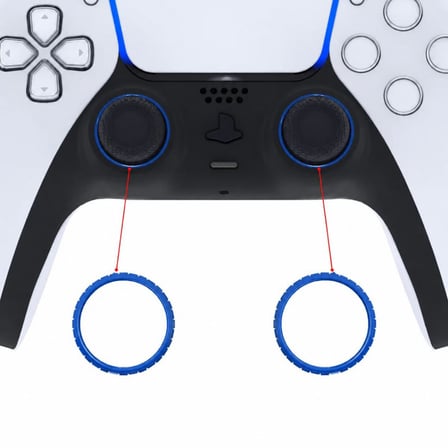 PS5 Ring DualSense Analog Çerçevesi PlayStation 5 Kol Tamir Parçası 2 Adet Halka Mavi