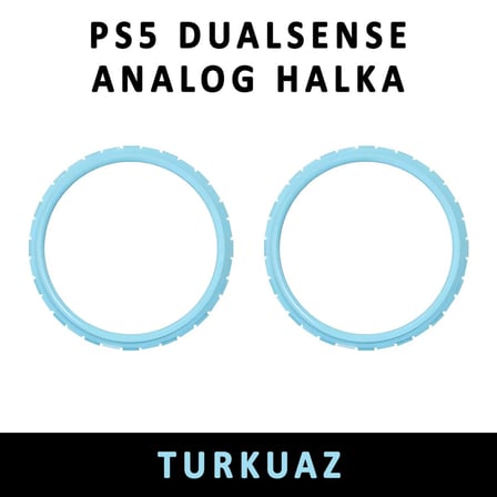 PS5 Ring DualSense Analog Çerçevesi PlayStation 5 Kol Tamir Parçası 2 Adet Halka Turkuaz