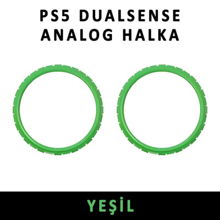 PS5 Ring DualSense Analog Çerçevesi PlayStation 5 Kol Tamir Parçası 2 Adet Halka Yeşil