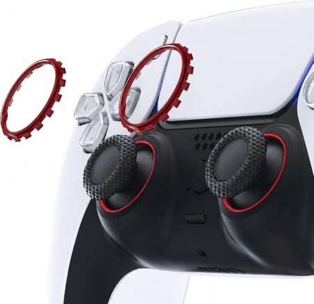 PS5 Ring DualSense Analog Çerçevesi PlayStation 5 Kol Tamir Parçası 2 Adet Halka Bordo